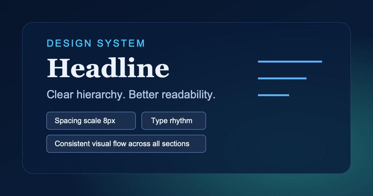 Illustration for Typography and hierarchy for corporate websites. Topic: Design.